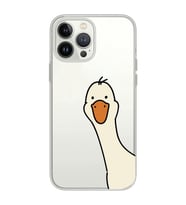 Iphone 15 Pro Uyumlu Sevimli Ördek Desenli Şeffaf Telefon Kılıfı