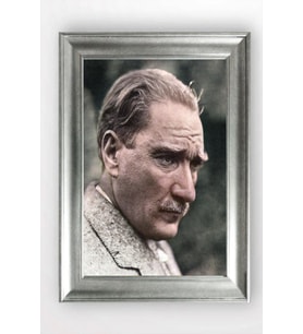 Gümüş Çerçeveli Atatürk Tablo cv1338