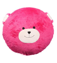 Ayı Yer Minderi Pembe Wellsoft-İmperteks 70 cm (Beyaz-Pembe)
