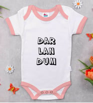 BK Kids Darlandum Tasarımlı Pembe Bebek Body Zıbın-2