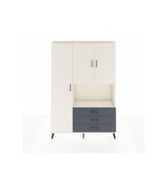 Arges Dolap 6 Raflı 3 Çekmeceli 3 Kapaklı 132x30x195 Aytaşı-Aytaşı/Antrasit