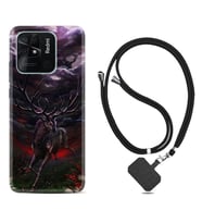 Xiaomi Redmi Note 7 8 9 Pro 10 2022 10 Pro 10S Kılıf Boyun Askılı Silikon Dark Deer 1786