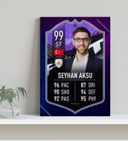 BK Gift Kişiye Özel Kanvas Tablo Futbolcu Kartı-9