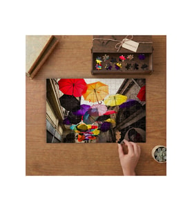 Rengarenk Şemsşyeler Tasarımı 240 parça Ahşap Puzzle Ahşap Kutuda MP02919