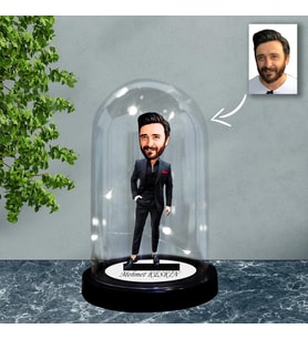 KİŞİYE ÖZEL TAKIM ELBİSELİ ERKEK TASARIMLI IŞIKLI KARİKATÜR FANUS BİBLO FN92