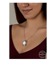 Swarovski Crystal Taşlı Top Zincir Gümüş Kadın Kolye