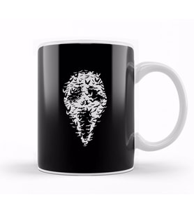 Scream Ghost Face Bats Kupa Bardak Porselen