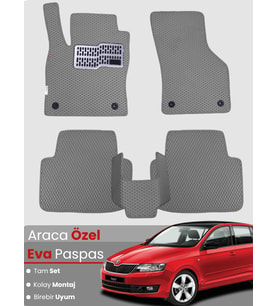 SKODA FABİA 3 (2014-2021) Uyumlu EVA Paspas Tam Set–Oto Paspas,Araca Özel,Kolay Montaj