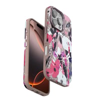 iPhone 16 Pro Max Flower Series Magsafe Kapak - Pembe