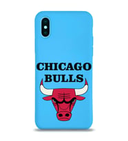Apple iPhone XS Max  Lansman Kılıf Chicago Bulls Tasarımlı Altı Kapalı İçi Kadife Kaplı  Kapak (Şeffaf)