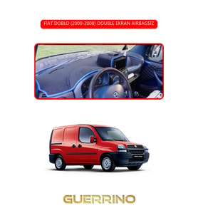 FIAT DOBLO 2000-2008 DOUBLE EKRANTORPİDO KORUMA HALISI KIRMIZI KENAR