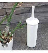 Sipahi Marble Beyaz Paslanmaz Klozet Fırçalık