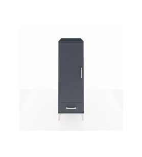 Kronos Dolap 3 Raflı Tek Çekmeceli Tek Kapaklı 44x59x134 Antrasit-Antrasit