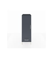 Kronos Dolap 3 Raflı Tek Çekmeceli Tek Kapaklı 44x59x134 Antrasit-Antrasit