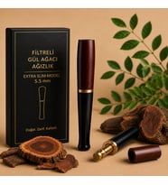 Pipsan Kalıcı Filtreli Gül Ağacı Ağızlık (Extra Slim) (Kahverengi)