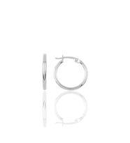 Söğütlü Silver Gümüş rodyumlu 19 mm şarnel halka küpe