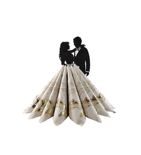 Ahşap Peçetelik Gelin Damat