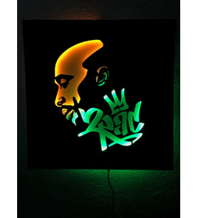 Tupac Led Işıklı Tablo
