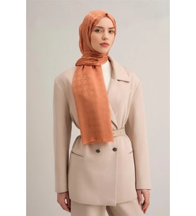 10075 Armine J Monogram Pamuk İpek Şal