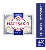 Hacı Şakir Doğal Beyaz Kalıp Sabun 4X150gr