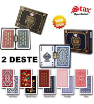 Starcard Plastik İskambil Oyun Kartı 2 Deste İskambil Kartı %100 Pvc Plastik Orjinal StarCard
