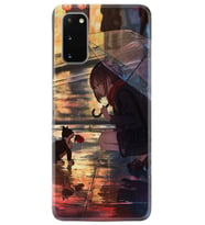 Samsung A02S A03S A10 A12 A13 A21S A22 Kılıf Desenli Silikon Kız ve Kedi 1762
