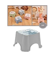 Kaydırmaz Tabanlı Çocuk Taburesi Desenli Banyo Lavabo Yükseltici Tabure