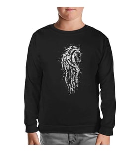 Tattoo - At Siyah Çocuk Sweatshirt