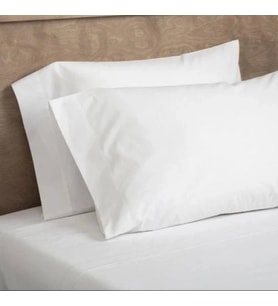 Otel Tipi 10 Adet Yastık Kılıfı,50X70, 57 Tel %100 Pamuk (Beyaz)