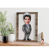 BK Gift Kişiye Özel Erkek Mühendis Karikatürlü 3D Ahşap Tablo, Sevgiliye Hediye, Arkadaşa Hediye, Yıl Dönümü Hediyesi, Doğum Günü Hediyesi-1