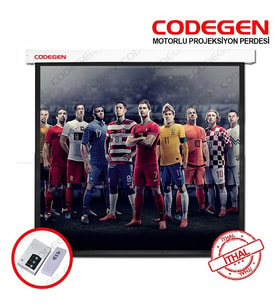 CODEGEN EX18 180x180 Motorlu Projeksiyon Perdesi