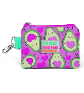 Coral High Pembe Avokado Desenli Bozuk Para Çantası - Kız Çocuk