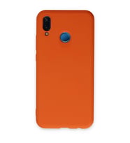 Huawei P20 Lite Kılıf Nano İçi Kadife Silikon - Turuncu