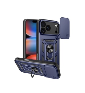 iPhone 17 Pro Pars Lens Yüzüklü Silikon - Lacivert