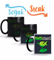 Peashooter Plants ve Zombies Sihirli Kupa Bardak Porselen