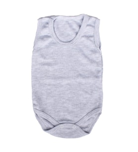 Unisex Gri Geniş Raporlu Askılı Zıbın