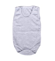 Unisex Gri Geniş Raporlu Askılı Zıbın