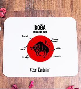 Kişiye Özel Boğa Burcuna Hediye Mouse Pad