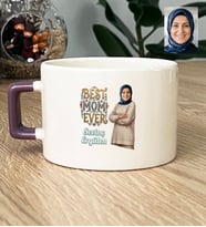 Kişiye Özel Karikatürlü Best Mom Ever Anneye Hediye Lüks Fincan Anneler Günü Hediyesi