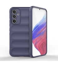 Samsung Galaxy A54 Uyumlu Kılıf Esnek TPU Oyuklu Arka Yüzey Tasarımlı Zore Etnik Silikon Kapak (Lacivert)
