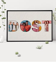 BK Gift Kişiye Özel Fotoğraflı Dost Tasarımlı Kanvas Tablo-1