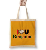 Benjamin Name Custom Design Gift Baby-Gift For Him Bez Çanta Uzun Saplı