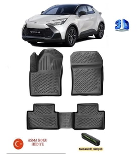 Toyota C-HR 2023 Sonrası Uyumlu 3D Havuzlu Paspas ASMA KOKU VE NUMARATÖR HEDİYELİ