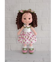 Bahar Rüyası Kıvırcık Saçlı Karnaval Bebek Amigurumi Organik Oyuncak