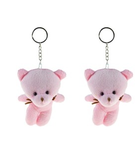 Anahtarlık pelüş Ayıcık Anahtarlık İkili Set Pembe 12 Cm