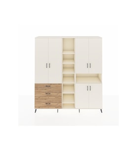 Hyperion Dolap 13 Raflı 3 Çekmeceli 6 Kapaklı 220x44x243 Aytaşı-Aytaşı/Çam