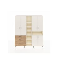 Hyperion Dolap 13 Raflı 3 Çekmeceli 6 Kapaklı 220x44x243 Aytaşı-Aytaşı/Çam