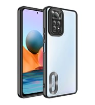 Xiaomi Redmi Note 11S Global Kılıf Logo Gösteren Zore Omega Kılıf (Siyah)