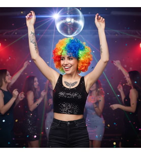 Animasyon Parti Palyaço Peruğu / Renkli