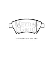 RENAULT MEGANE- 2- 03/09; ÖN FREN BALATASI (KABLOSUZ)(DİSK) (136,6X59,2X17,5) (FMK) 7701207672
